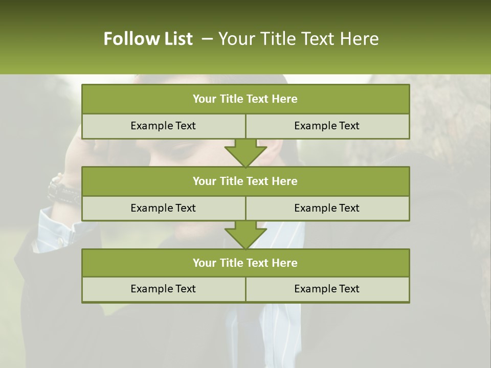 A Man In A Suit Sitting Next To A Tree PowerPoint Template