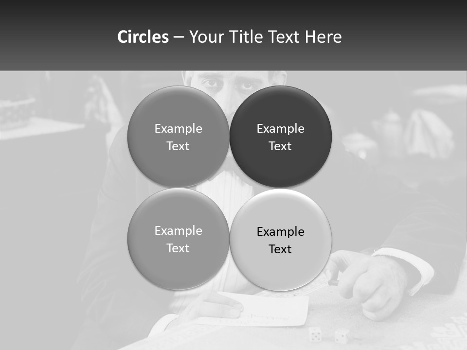 A Man In A Tuxedo Sitting At A Table PowerPoint Template