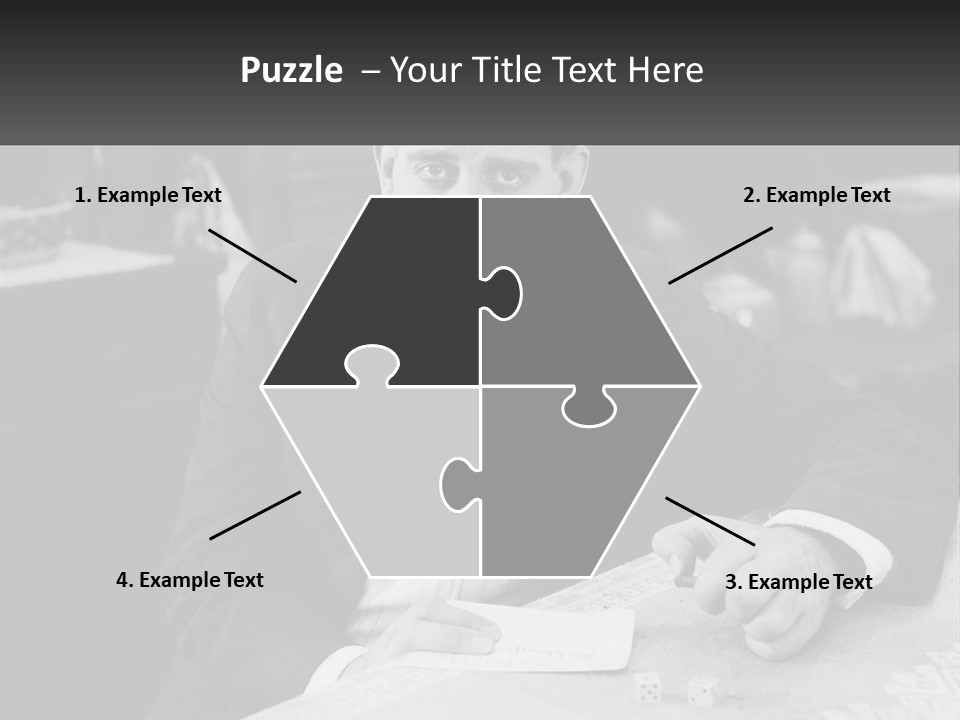 A Man In A Tuxedo Sitting At A Table PowerPoint Template