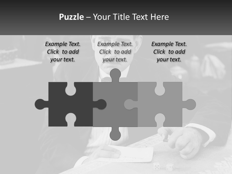 A Man In A Tuxedo Sitting At A Table PowerPoint Template