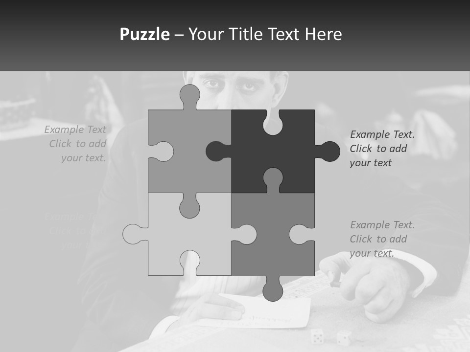 A Man In A Tuxedo Sitting At A Table PowerPoint Template