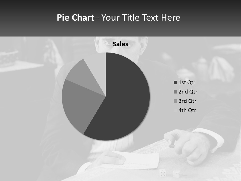 A Man In A Tuxedo Sitting At A Table PowerPoint Template