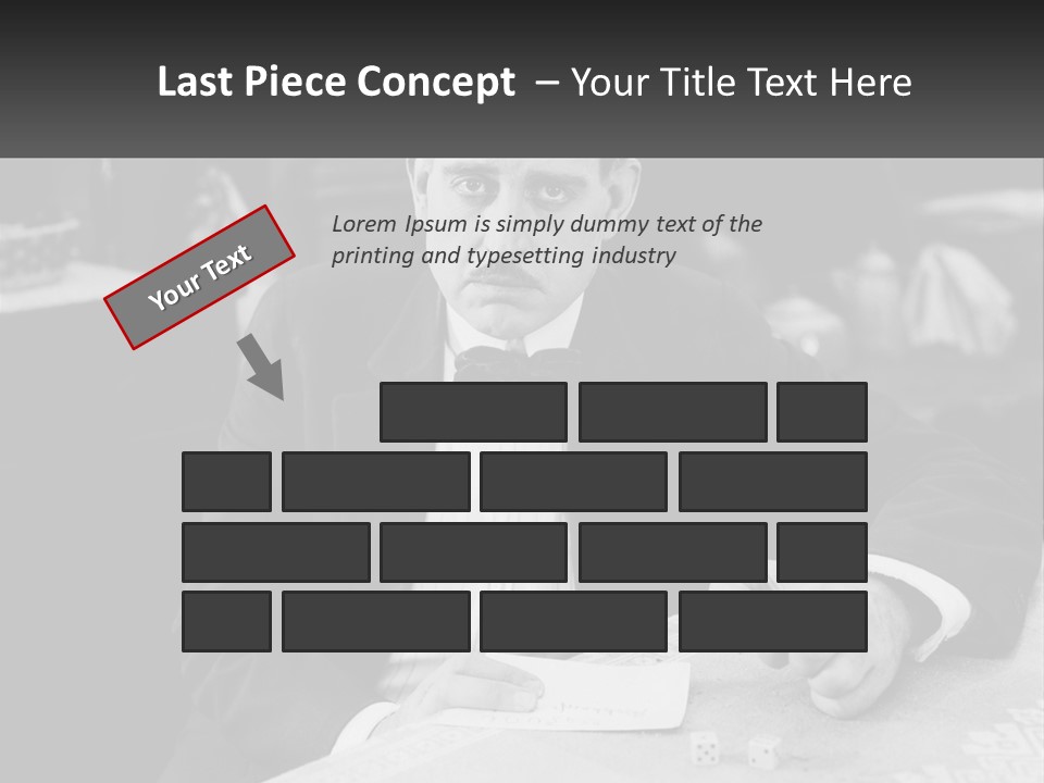 A Man In A Tuxedo Sitting At A Table PowerPoint Template