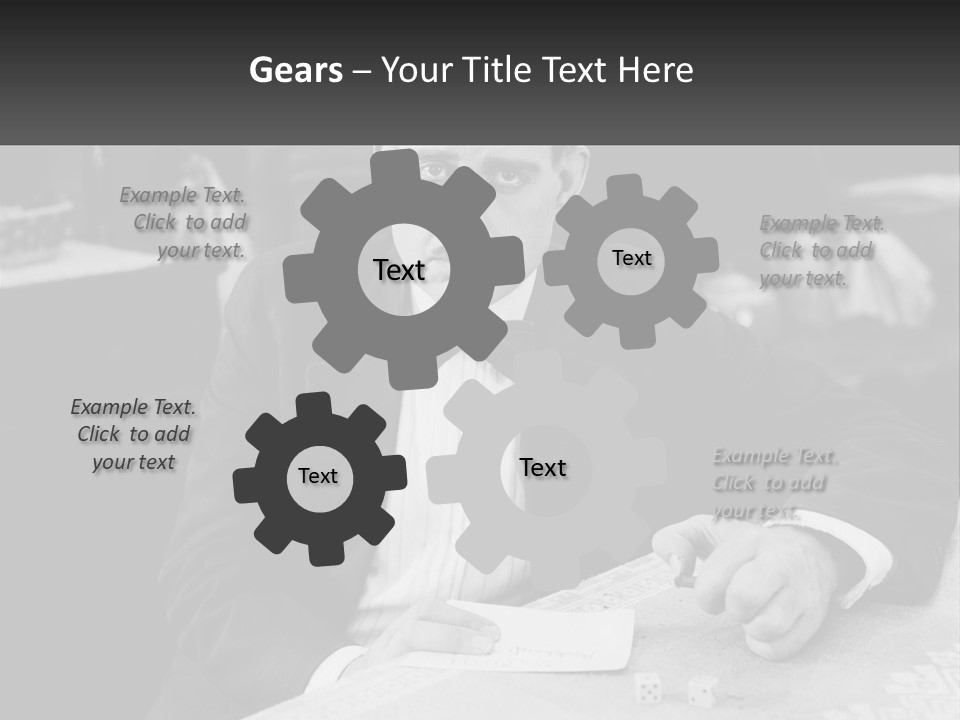 A Man In A Tuxedo Sitting At A Table PowerPoint Template