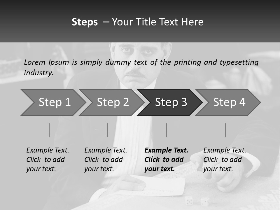 A Man In A Tuxedo Sitting At A Table PowerPoint Template