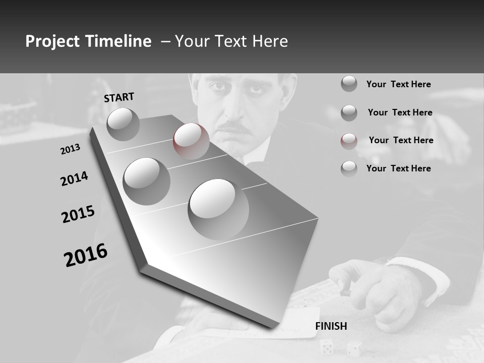 A Man In A Tuxedo Sitting At A Table PowerPoint Template