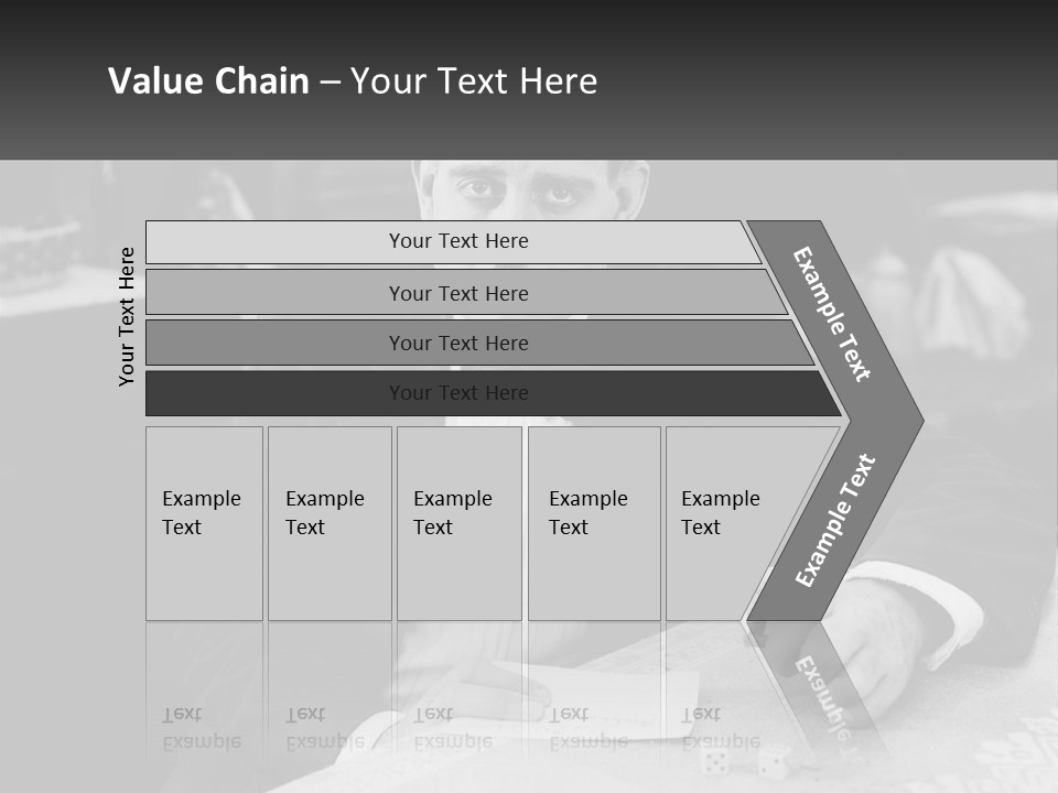 A Man In A Tuxedo Sitting At A Table PowerPoint Template