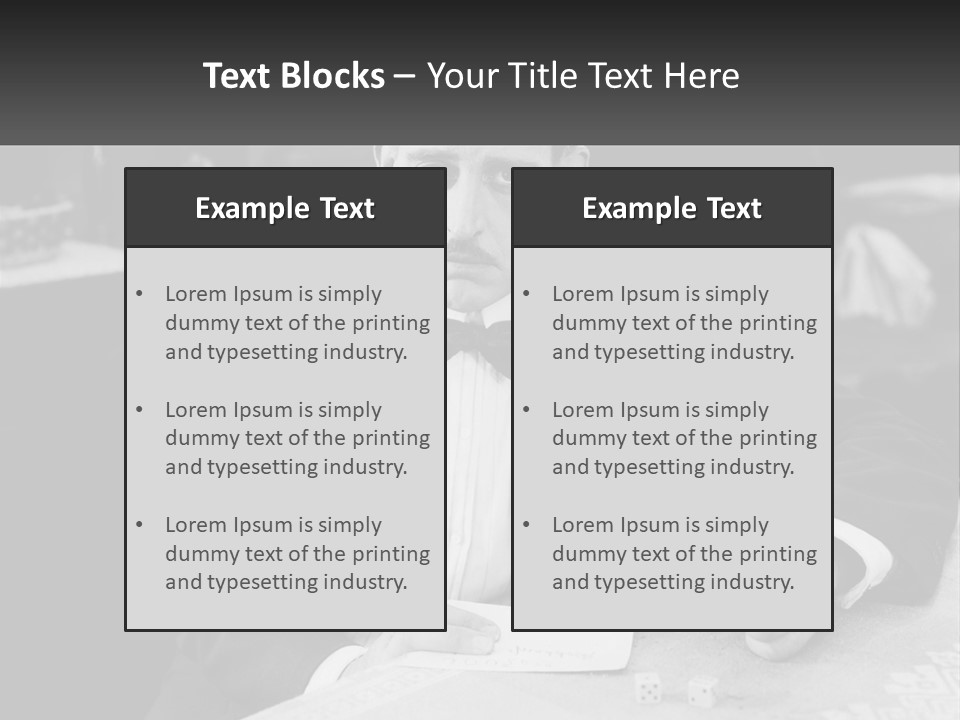 A Man In A Tuxedo Sitting At A Table PowerPoint Template