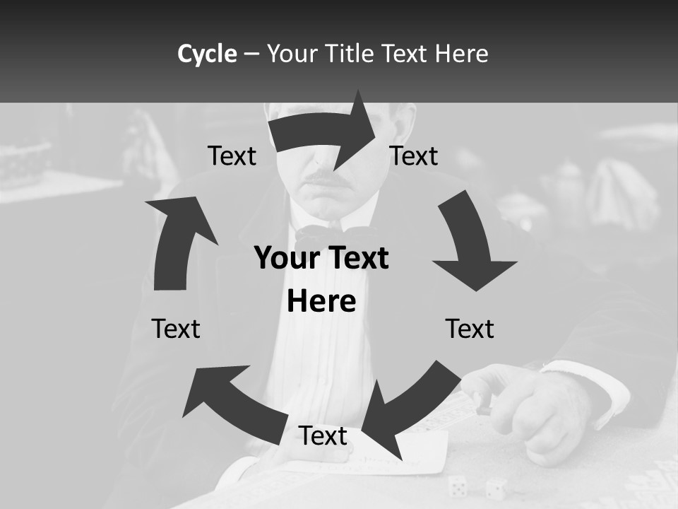 A Man In A Tuxedo Sitting At A Table PowerPoint Template