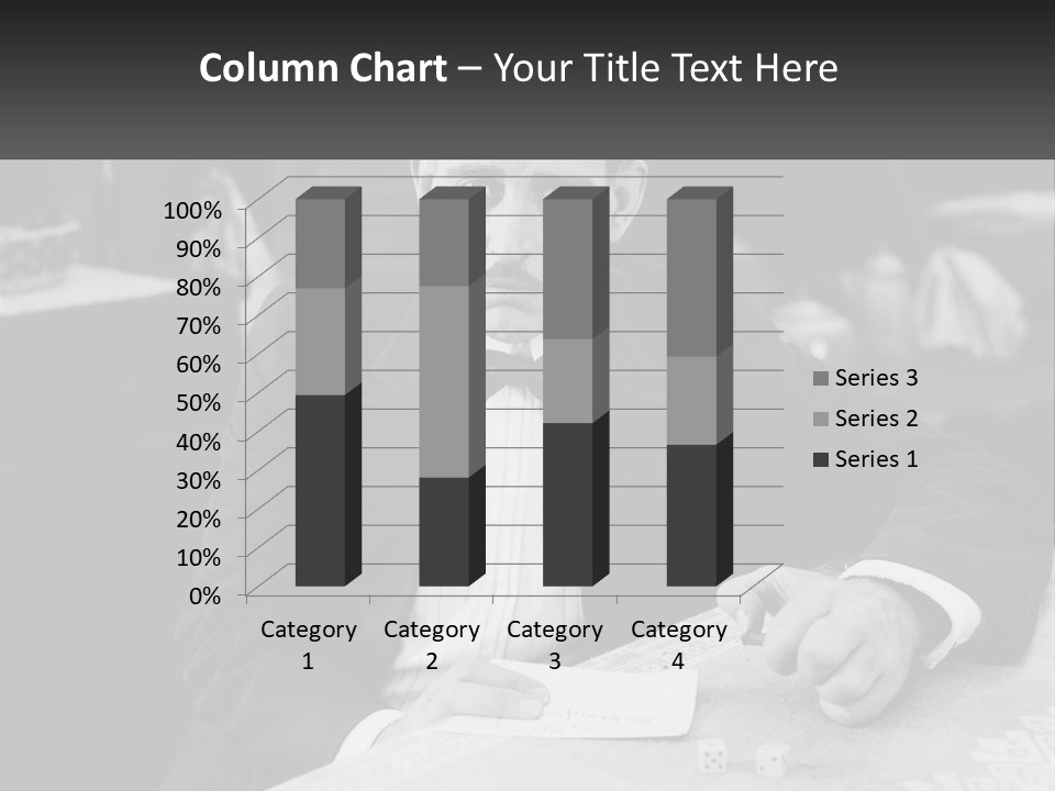 A Man In A Tuxedo Sitting At A Table PowerPoint Template
