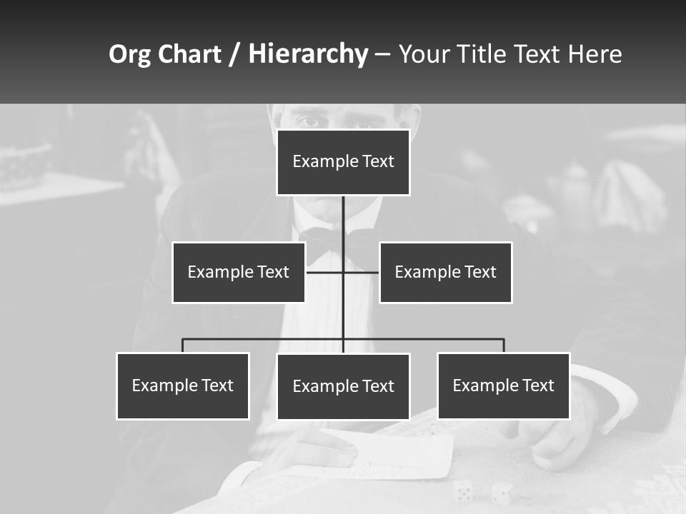 A Man In A Tuxedo Sitting At A Table PowerPoint Template