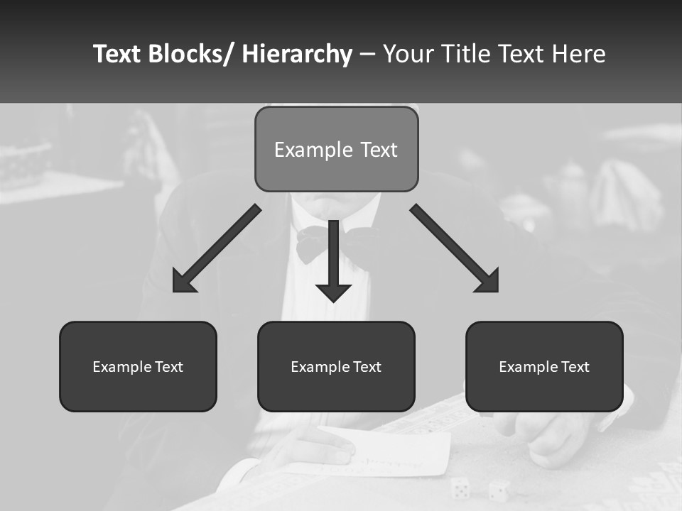 A Man In A Tuxedo Sitting At A Table PowerPoint Template