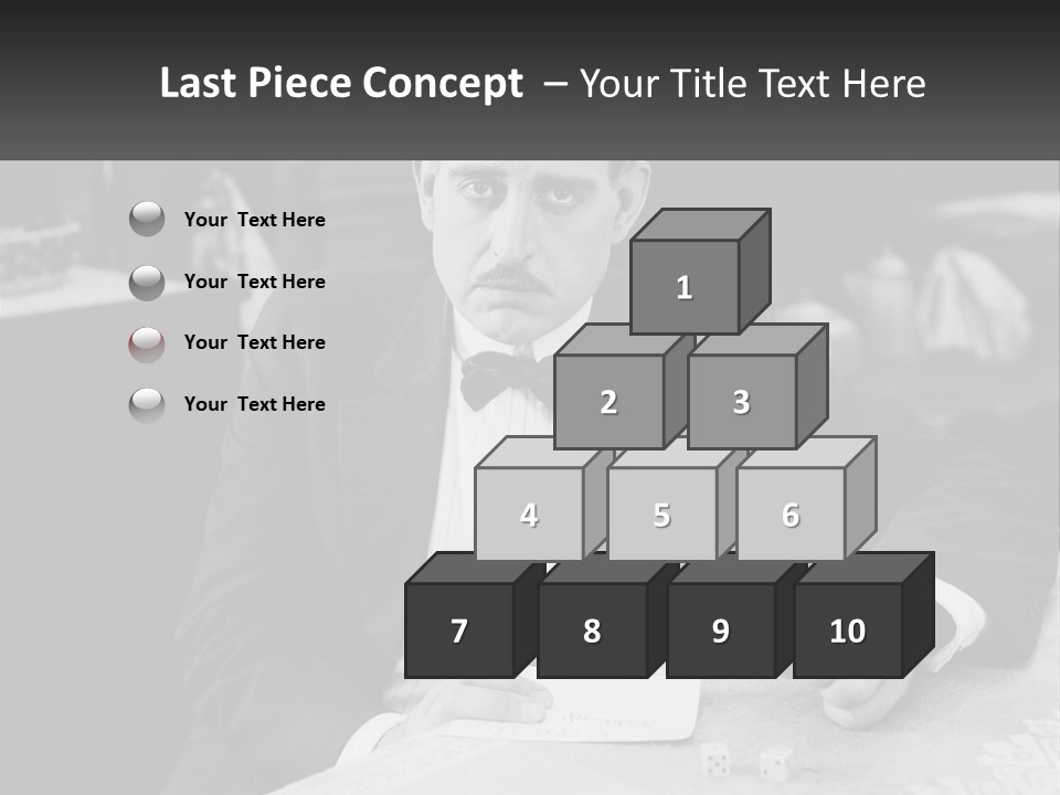 A Man In A Tuxedo Sitting At A Table PowerPoint Template