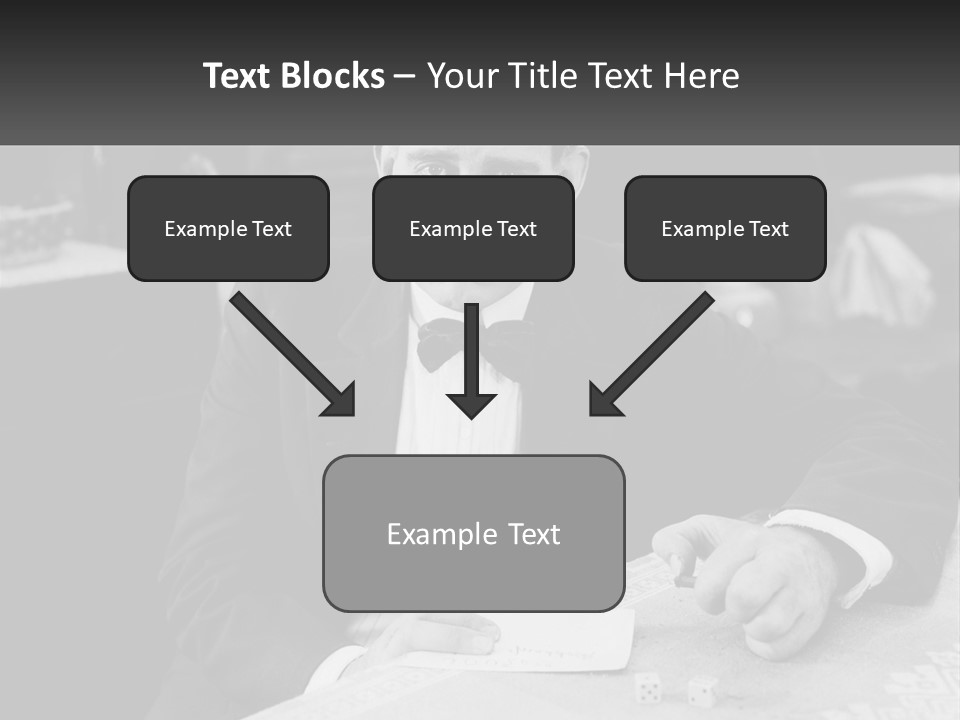 A Man In A Tuxedo Sitting At A Table PowerPoint Template