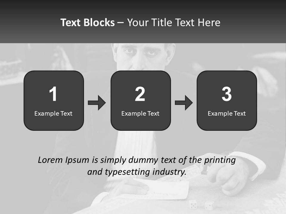 A Man In A Tuxedo Sitting At A Table PowerPoint Template
