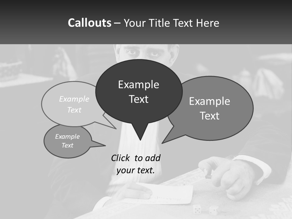 A Man In A Tuxedo Sitting At A Table PowerPoint Template