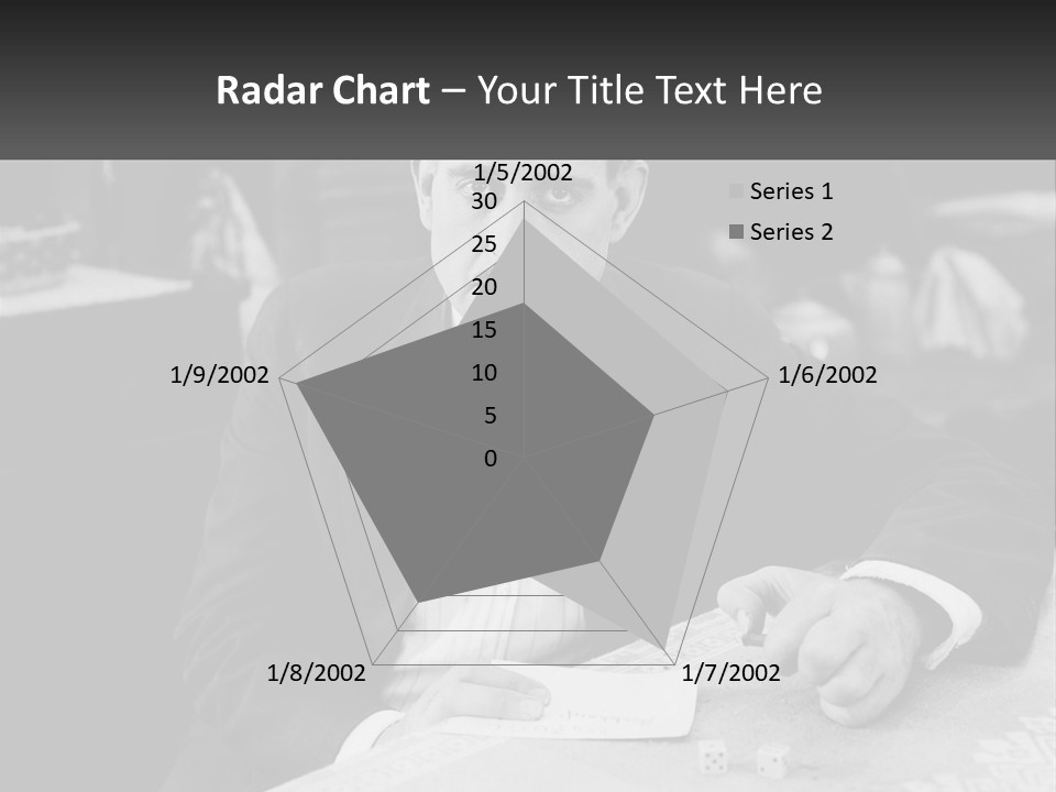 A Man In A Tuxedo Sitting At A Table PowerPoint Template