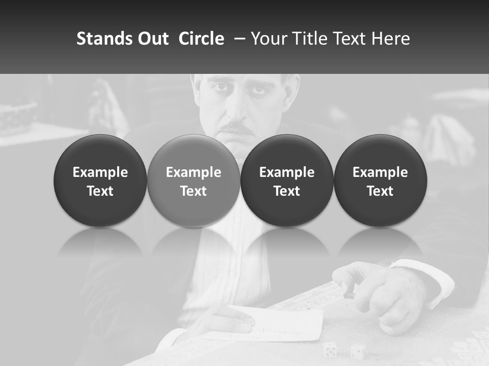 A Man In A Tuxedo Sitting At A Table PowerPoint Template