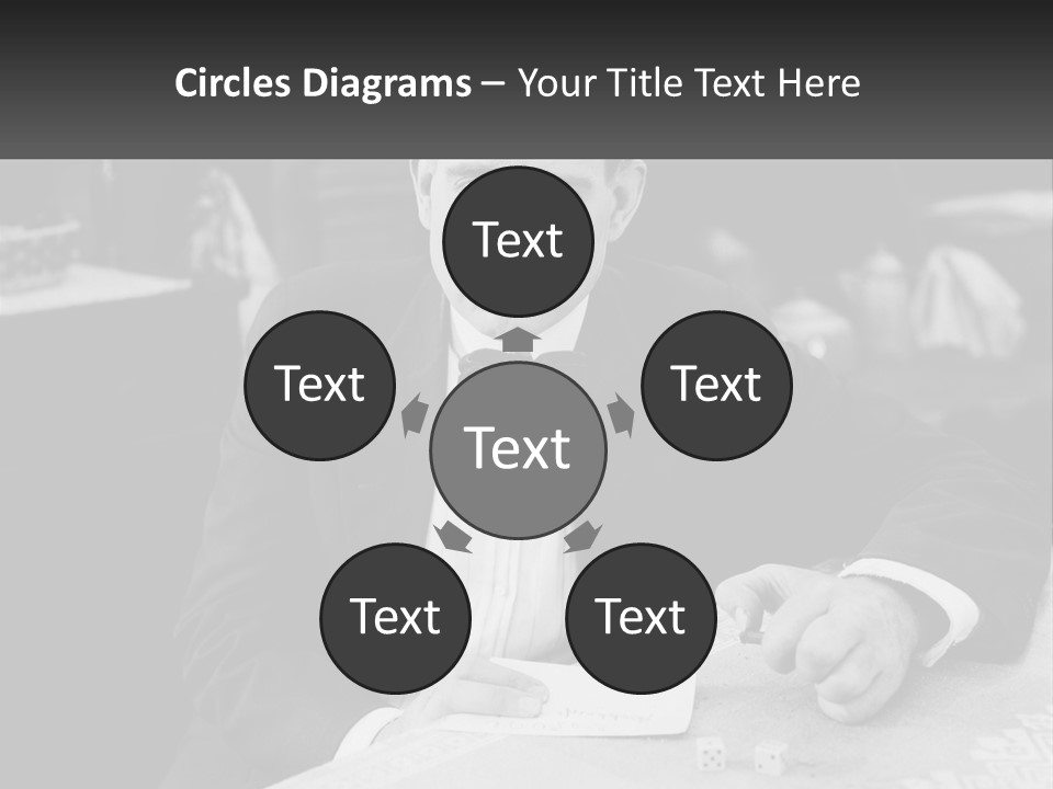 A Man In A Tuxedo Sitting At A Table PowerPoint Template