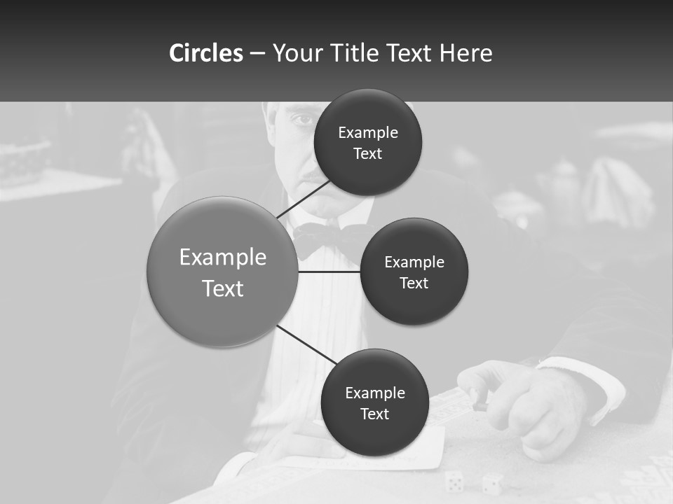 A Man In A Tuxedo Sitting At A Table PowerPoint Template