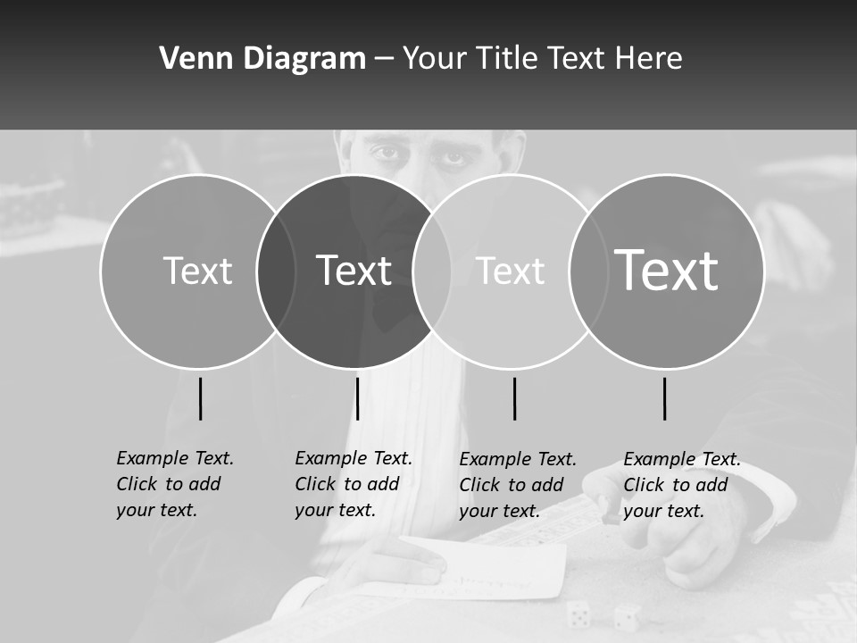A Man In A Tuxedo Sitting At A Table PowerPoint Template