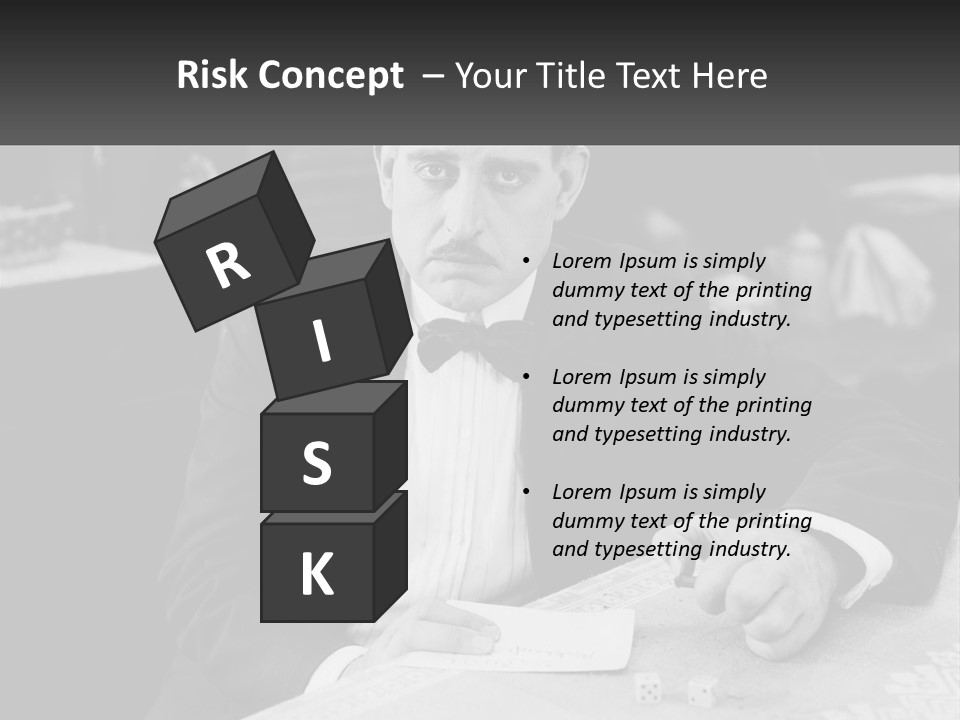 A Man In A Tuxedo Sitting At A Table PowerPoint Template