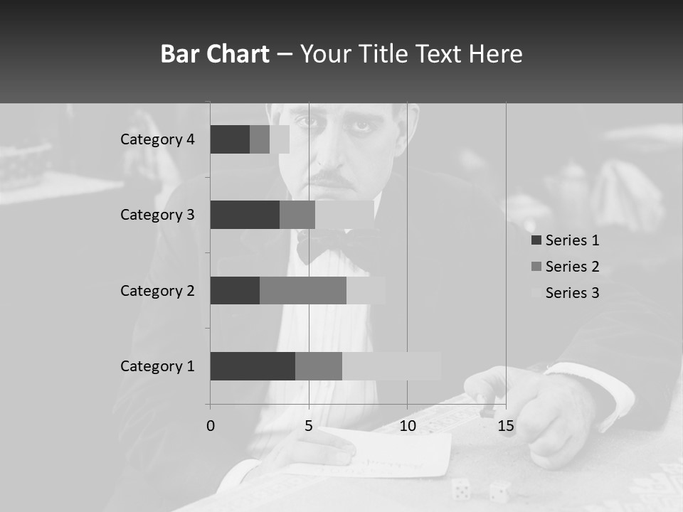 A Man In A Tuxedo Sitting At A Table PowerPoint Template