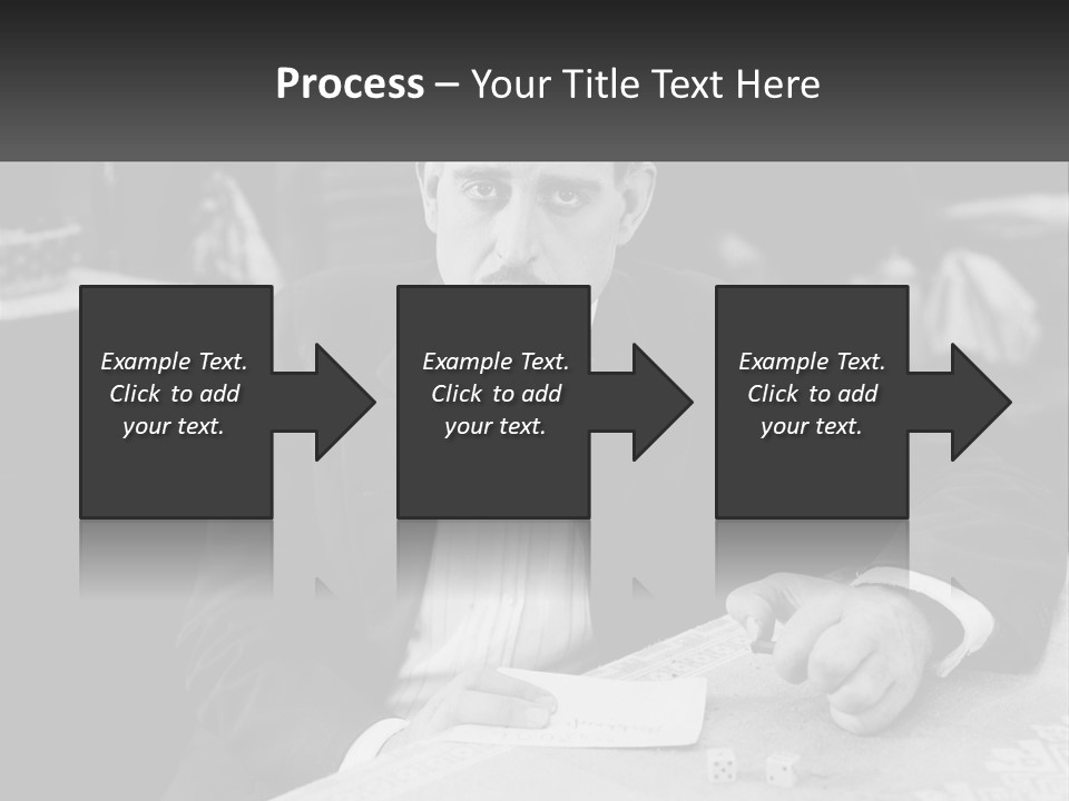 A Man In A Tuxedo Sitting At A Table PowerPoint Template