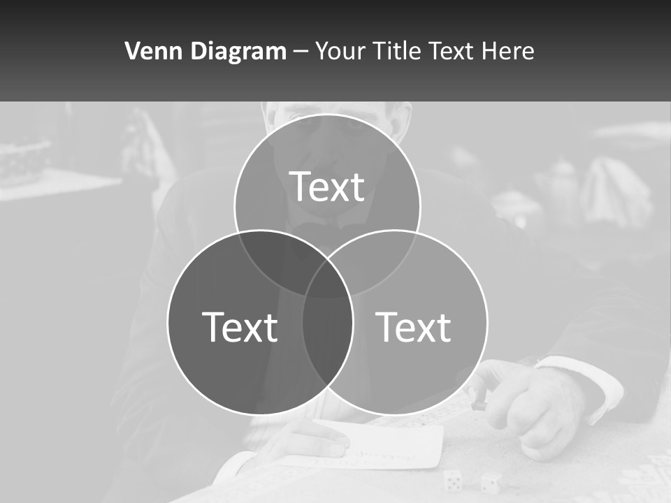 A Man In A Tuxedo Sitting At A Table PowerPoint Template