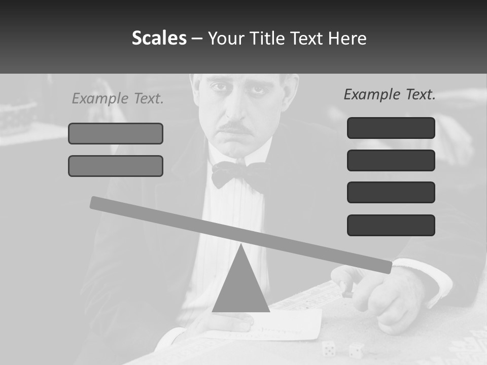 A Man In A Tuxedo Sitting At A Table PowerPoint Template