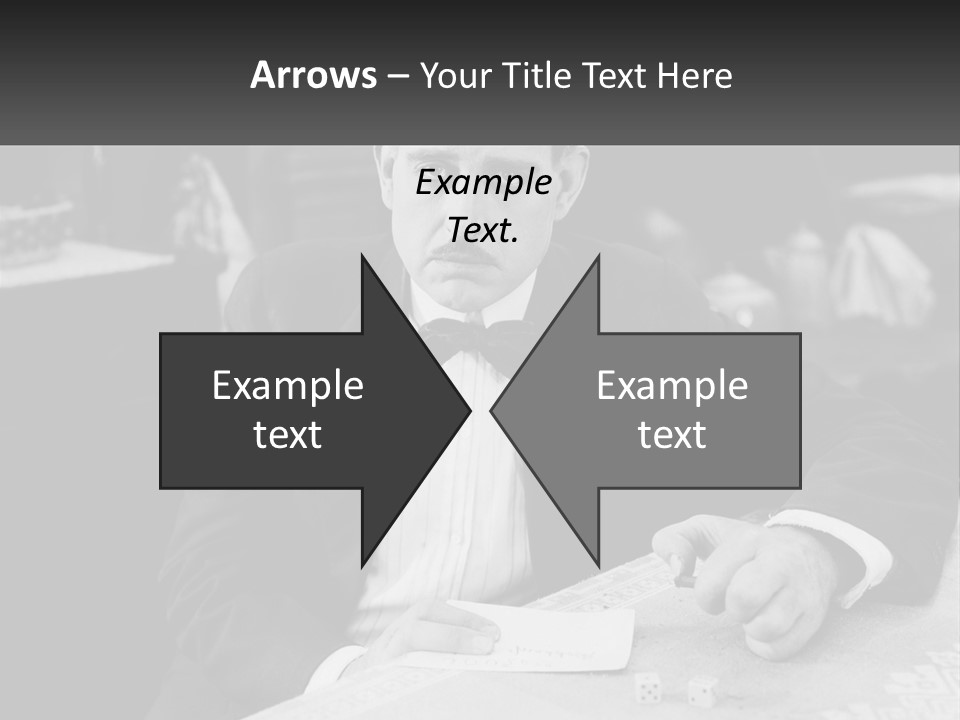 A Man In A Tuxedo Sitting At A Table PowerPoint Template