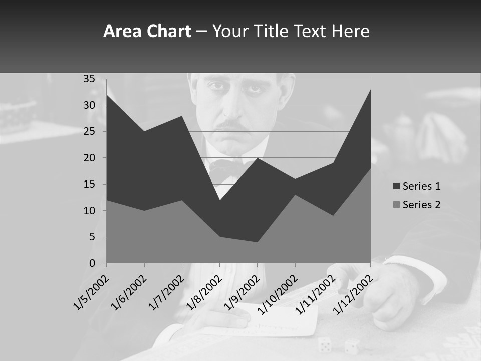 A Man In A Tuxedo Sitting At A Table PowerPoint Template