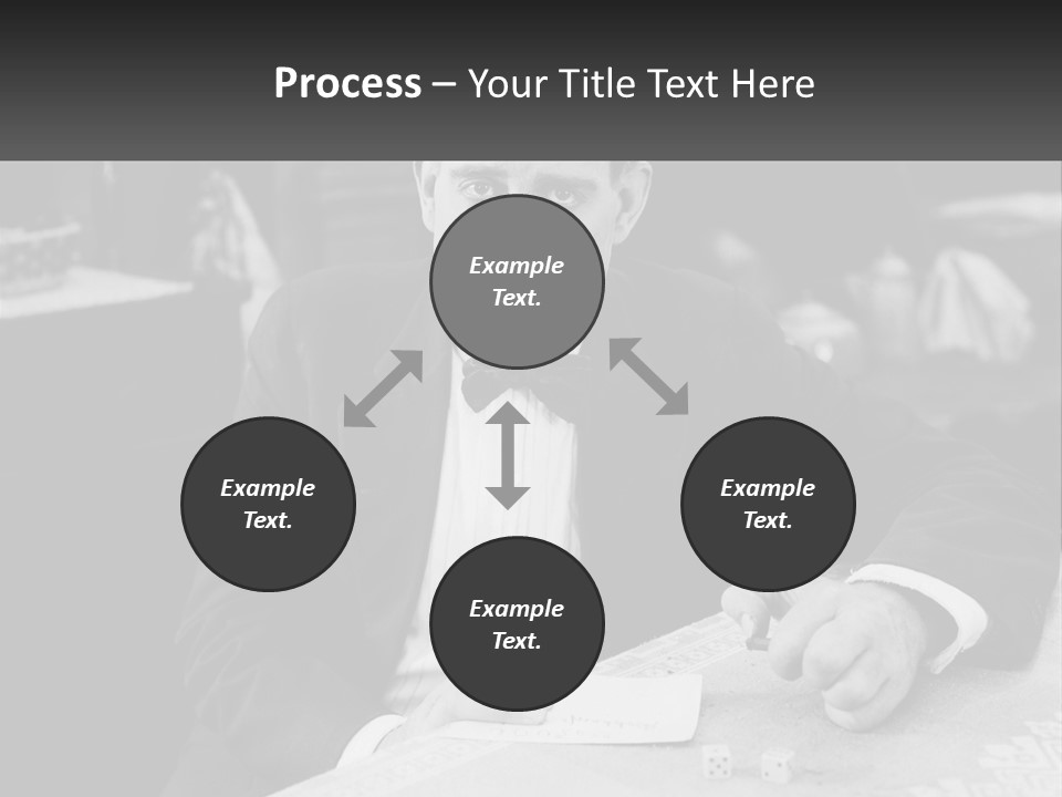 A Man In A Tuxedo Sitting At A Table PowerPoint Template