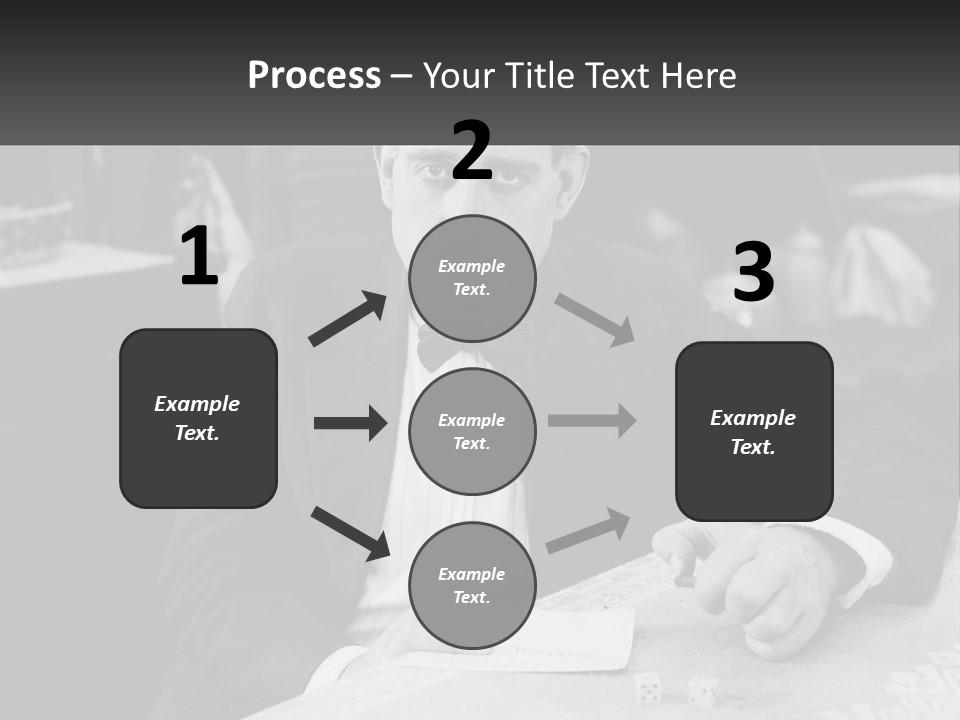 A Man In A Tuxedo Sitting At A Table PowerPoint Template