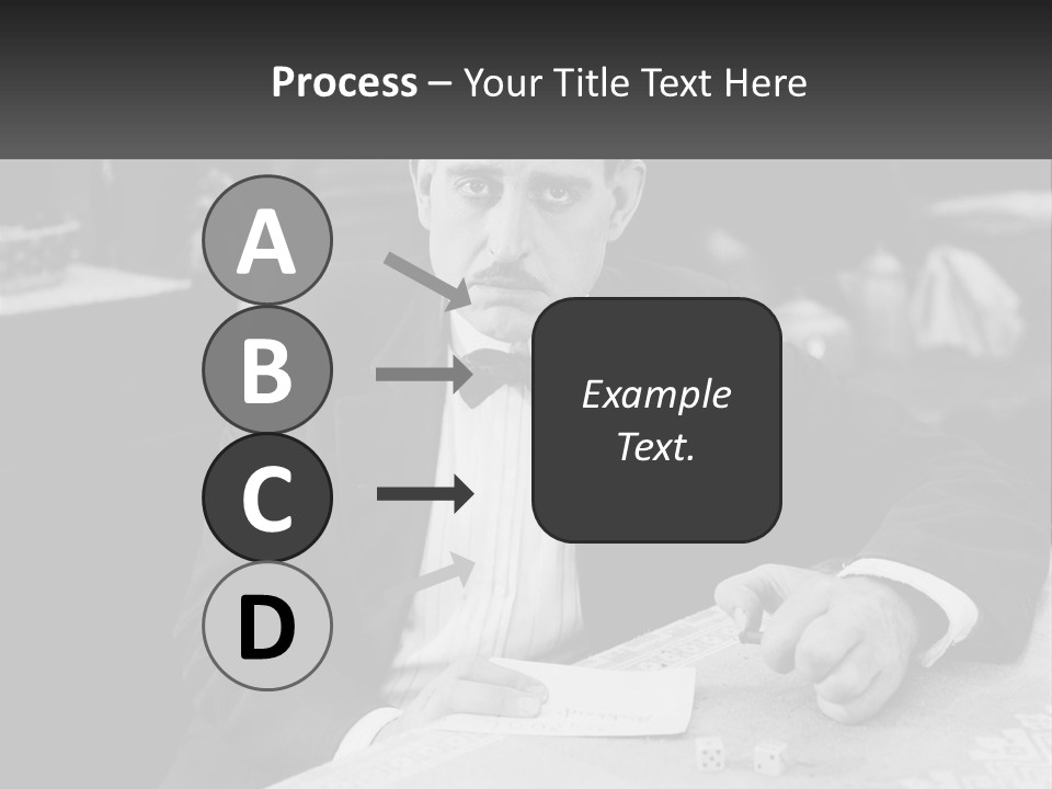 A Man In A Tuxedo Sitting At A Table PowerPoint Template