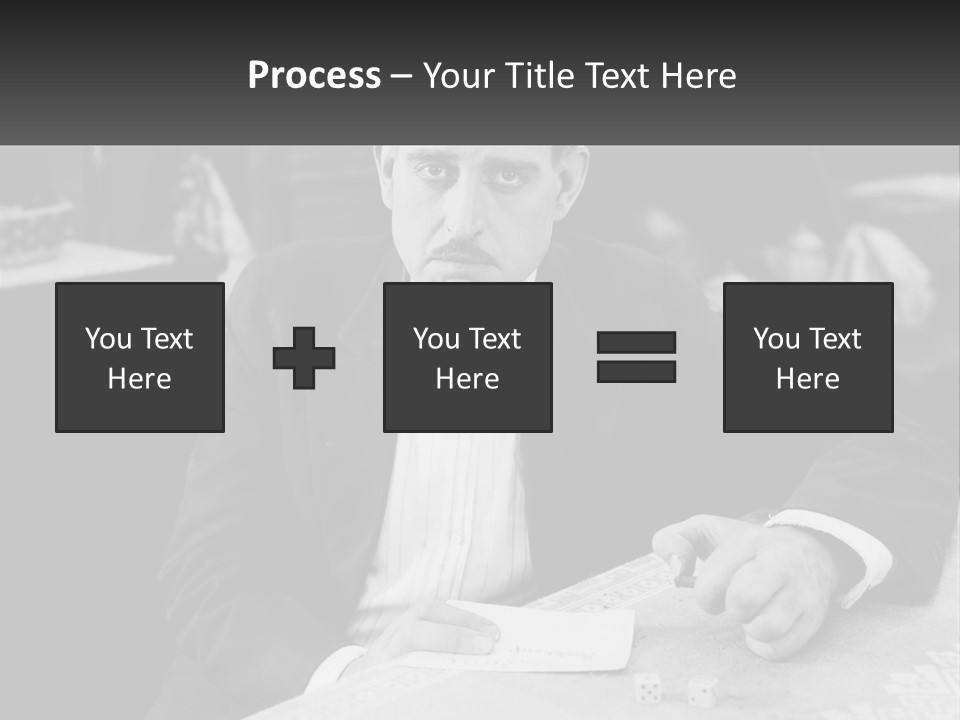A Man In A Tuxedo Sitting At A Table PowerPoint Template