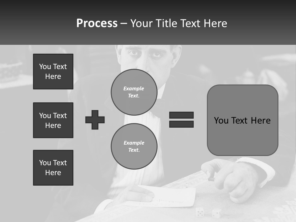 A Man In A Tuxedo Sitting At A Table PowerPoint Template