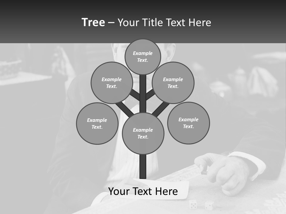 A Man In A Tuxedo Sitting At A Table PowerPoint Template