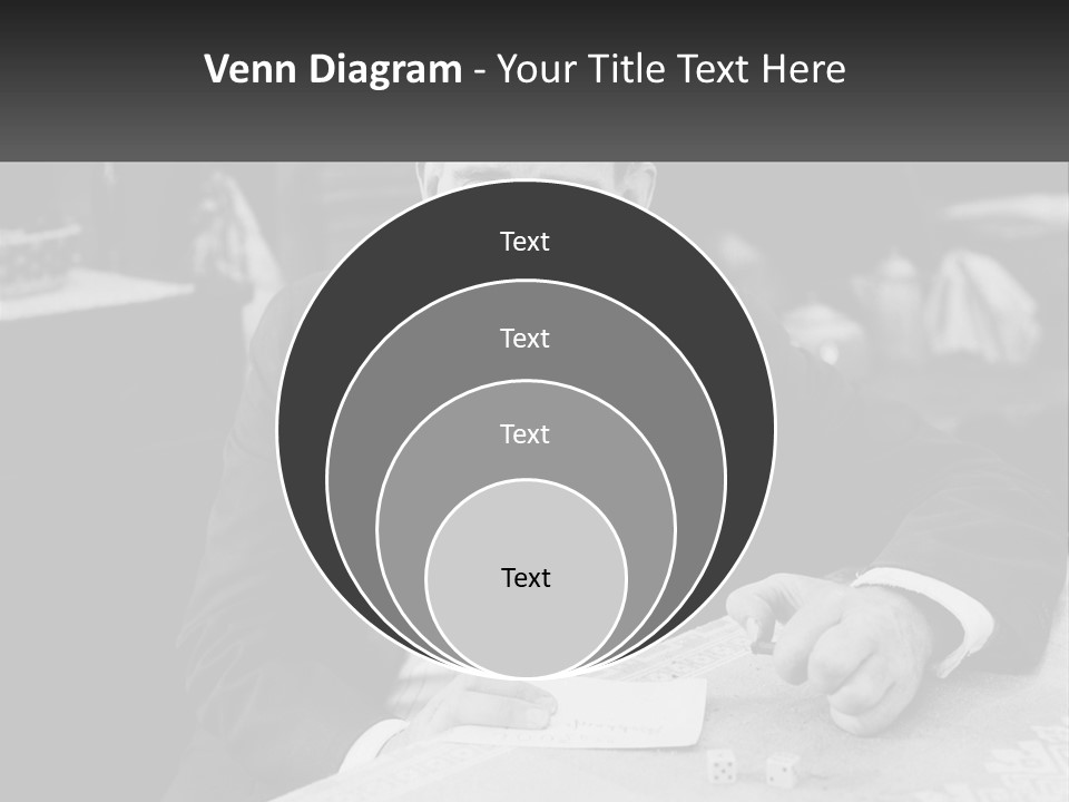 A Man In A Tuxedo Sitting At A Table PowerPoint Template