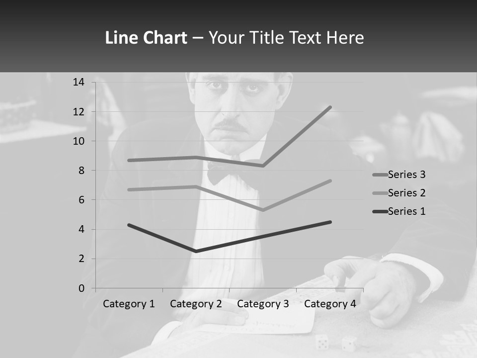 A Man In A Tuxedo Sitting At A Table PowerPoint Template