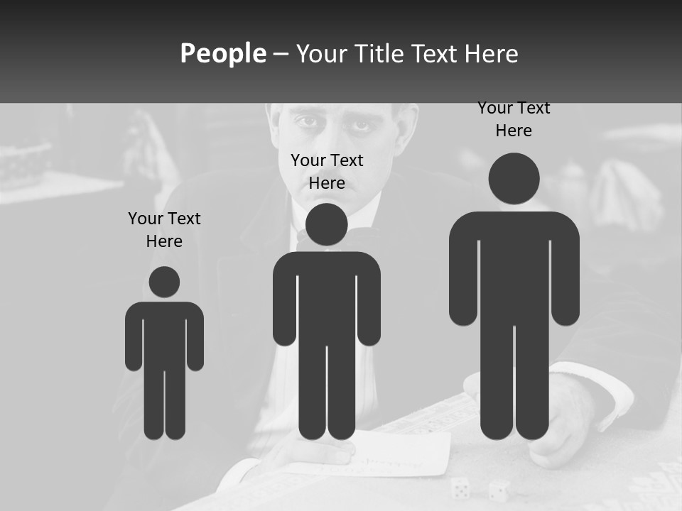 A Man In A Tuxedo Sitting At A Table PowerPoint Template