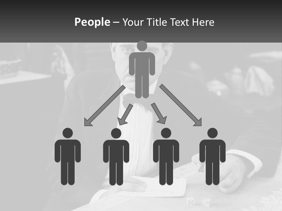 A Man In A Tuxedo Sitting At A Table PowerPoint Template