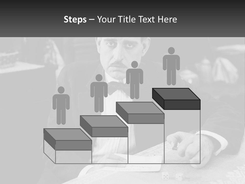 A Man In A Tuxedo Sitting At A Table PowerPoint Template