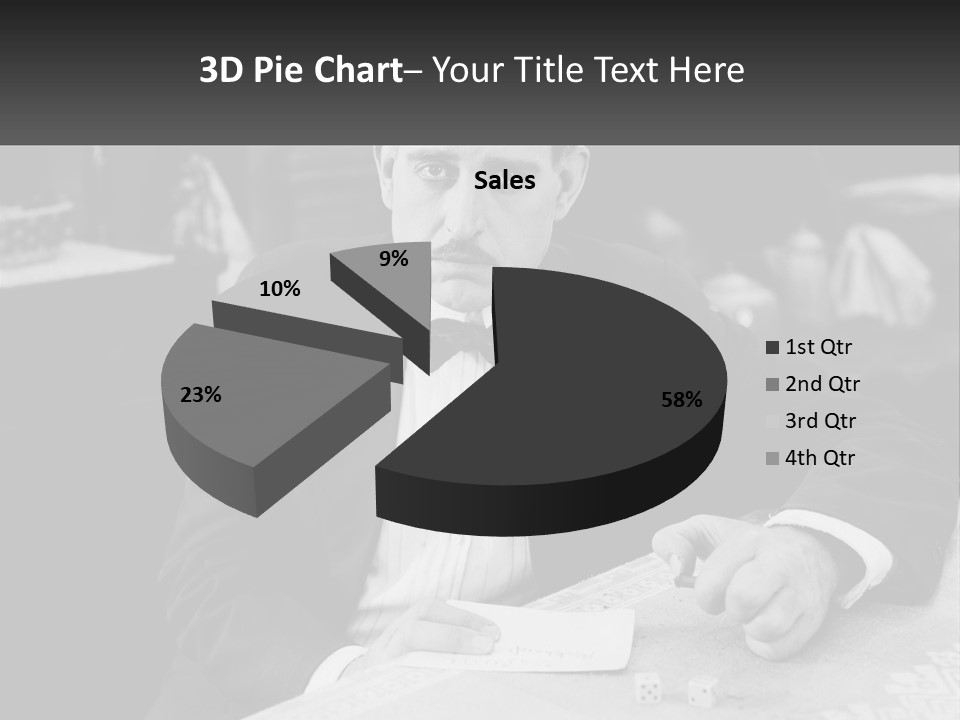 A Man In A Tuxedo Sitting At A Table PowerPoint Template