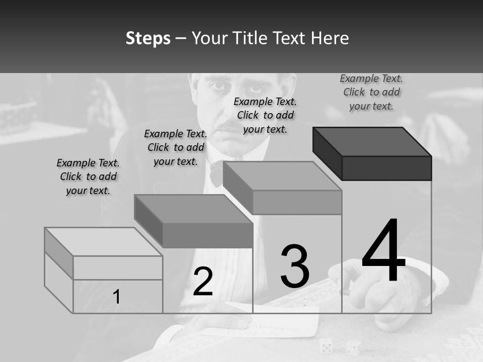 A Man In A Tuxedo Sitting At A Table PowerPoint Template