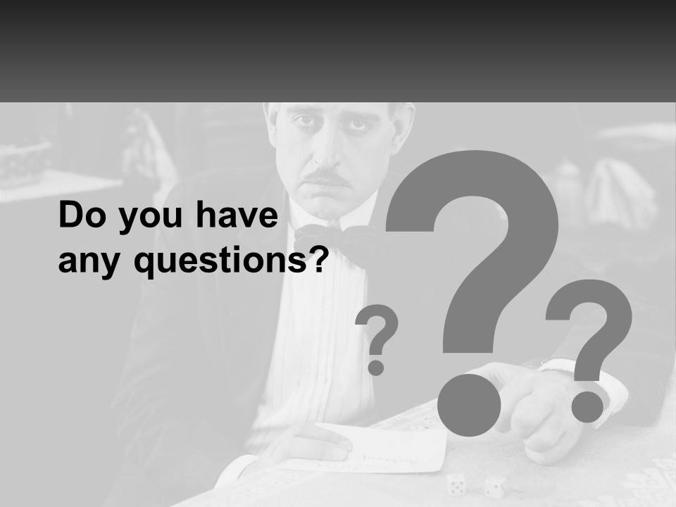 A Man In A Tuxedo Sitting At A Table PowerPoint Template