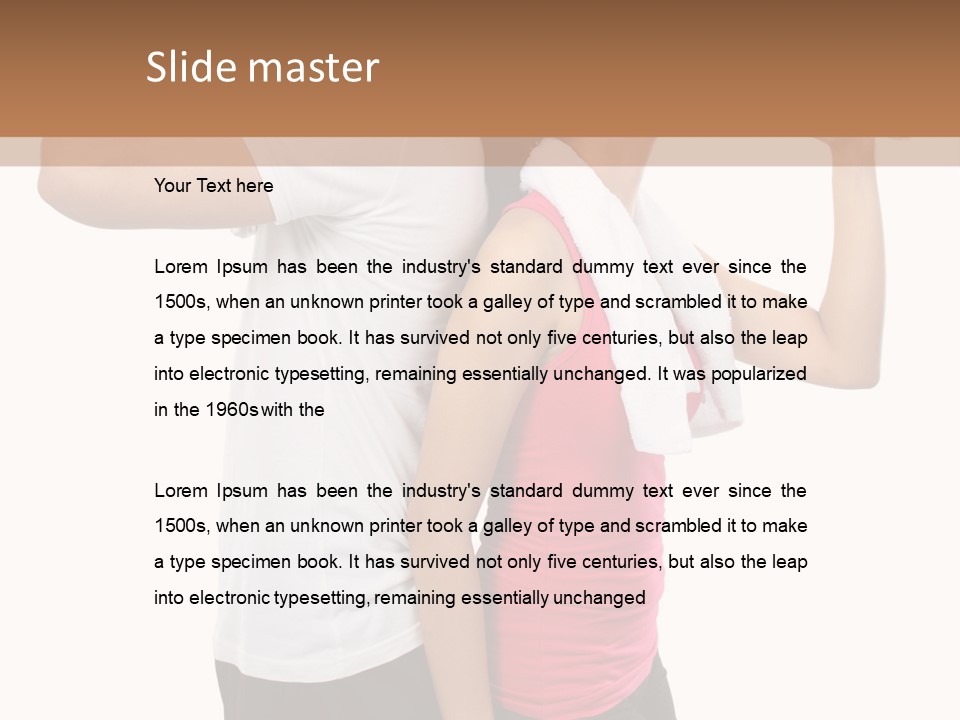 A Man And A Woman Are Drinking Water PowerPoint Template