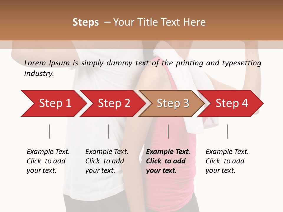 A Man And A Woman Are Drinking Water PowerPoint Template