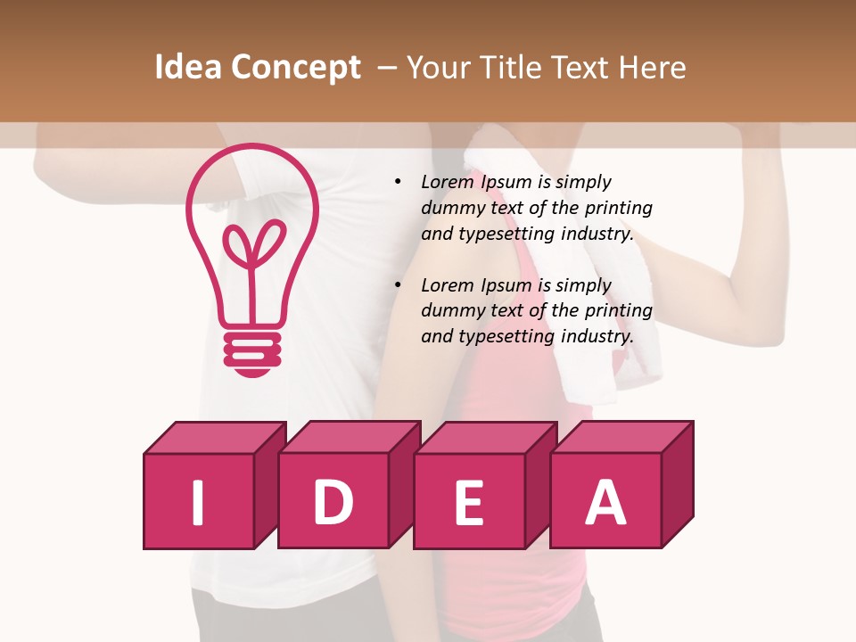 A Man And A Woman Are Drinking Water PowerPoint Template