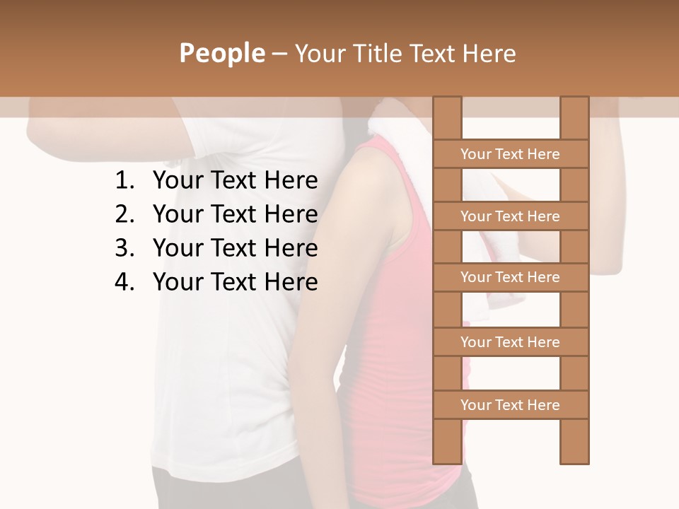 A Man And A Woman Are Drinking Water PowerPoint Template